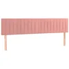 Image de vidaXL Tête de lit à LED Rose 180x5x78/88 cm Velours