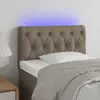 Image de vidaXL Tête de lit à LED Taupe 80x7x78/88 cm Tissu