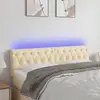 Image de vidaXL Tête de lit à LED Crème 144x7x78/88 cm Tissu