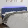 Image de vidaXL Tête de lit à LED Bleu 200x7x78/88 cm Tissu