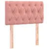 Image de vidaXL Tête de Lit à LED Meuble de Chambre à Coucher Accessoire de Lit Simple Tête de Cadre de Lit Intérieur Rose 80x7x78/88 cm Velours