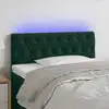 Image de vidaXL Tête de lit à LED Vert foncé 90x7x78/88 cm Velours