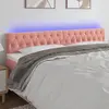 Image de vidaXL Tête de lit à LED Rose 180x7x78/88 cm Velours