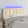 Image de vidaXL Tête de lit à LED Crème 80x5x78/88 cm Tissu