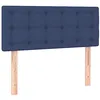Image de vidaXL Tête de Lit à LED Meuble de Chambre à Coucher Accessoire de Lit Simple Tête de Cadre de Lit Intérieur Bleu 80x5x78/88 cm Tissu