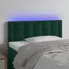 Image de vidaXL Tête de lit à LED Vert foncé 80x5x78/88 cm Velours