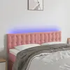 Image de vidaXL Tête de lit à LED Rose 144x5x78/88 cm Velours