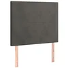 Image de vidaXL Tête de Lit à LED Meuble de Chambre à Coucher Accessoire de Lit Simple Tête de Cadre de Lit Intérieur Gris Foncé 90x5x118/128 cm Velours