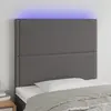 Image de vidaXL Tête de lit à LED Gris 90x5x118/128 cm Similicuir