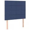 Image de vidaXL Tête de Lit à LED Meuble de Chambre à Coucher Accessoire de Lit Simple Tête de Cadre de Lit Intérieur Bleu 80x5x118/128 cm Tissu