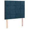 Image de vidaXL Tête de Lit à LED Meuble de Chambre à Coucher Accessoire de Lit Simple Tête de Cadre de Lit Intérieur Bleu Foncé 100x5x118/128 cm Velours