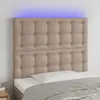 Image de vidaXL Tête de lit à LED Cappuccino 90x5x118/128 cm Similicuir