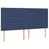 Image de vidaXL Tête de lit à LED Bleu 160x5x118/128 cm Tissu
