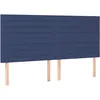 Image de vidaXL Tête de Lit à LED Meuble de Chambre à Coucher Accessoire de Lit Double Tête de Cadre de Lit Intérieur Bleu 180x5x118/128 cm Tissu