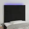 Image de vidaXL Tête de lit à LED Noir 90x5x118/128 cm Velours