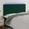 Image de vidaXL Tête de lit à LED Vert foncé 200x5x118/128 cm Velours