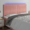 Image de vidaXL Tête de lit à LED Rose 160x5x118/128 cm Velours