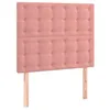 Image de vidaXL Tête de Lit à LED Meuble de Chambre à Coucher Accessoire de Lit Simple Tête de Cadre de Lit Intérieur Rose 100x5x118/128 cm Velours