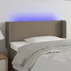 Image de vidaXL Tête de lit à LED Taupe 93x16x78/88 cm Tissu