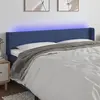 Image de vidaXL Tête de lit à LED Bleu 183x16x78/88 cm Tissu