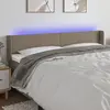 Image de vidaXL Tête de lit à LED Taupe 203x16x78/88 cm Tissu