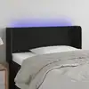 Image de vidaXL Tête de lit à LED Noir 93x16x78/88 cm Velours