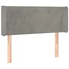 Image de vidaXL Tête de Lit à LED Meuble de Chambre à Coucher Accessoire de Lit Simple Tête de Cadre de Lit Intérieur Gris Clair 103x16x78/88 cm Velours