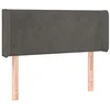 Image de vidaXL Tête de Lit à LED Meuble de Chambre à Coucher Accessoire de Lit Simple Tête de Cadre de Lit Intérieur Gris Foncé 103x16x78/88 cm Velours