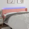 Image de vidaXL Tête de lit à LED Rose 203x16x78/88 cm Velours