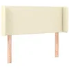 Image de vidaXL Tête de Lit à LED Meuble de Chambre à Coucher Accessoire de Lit Simple Tête de Cadre de Lit Intérieur Crème 103x16x78/88 cm Similicuir