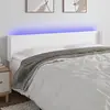 Image de vidaXL Tête de lit à LED Blanc 203x16x78/88 cm Similicuir