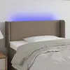 Image de vidaXL Tête de lit à LED Taupe 93x16x78/88 cm Tissu