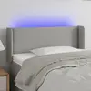 Image de vidaXL Tête de lit à LED Gris clair 103x16x78/88 cm Tissu