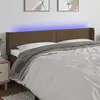 Image de vidaXL Tête de lit à LED Marron foncé 183x16x78/88 cm Tissu