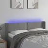 Image de vidaXL Tête de lit à LED Gris clair 147x16x78/88 cm Velours