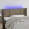 Image de vidaXL Tête de lit à LED Taupe 93x16x78/88 cm Tissu