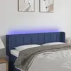 Image de vidaXL Tête de lit à LED Bleu 147x16x78/88 cm Tissu