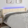 Image de vidaXL Tête de lit à LED Crème 183x16x78/88 cm Tissu