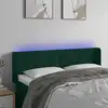 Image de vidaXL Tête de lit à LED Vert foncé 147x16x78/88 cm Velours