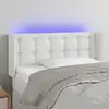 Image de vidaXL Tête de lit à LED Blanc 103x16x78/88 cm Similicuir