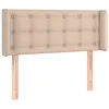 Image de vidaXL Tête de Lit à LED Meuble de Chambre à Coucher Accessoire de Lit Simple Tête de Cadre de Lit Intérieur Cappuccino 103x16x78/88 cm Similicuir
