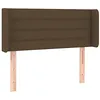 Image de vidaXL Tête de Lit à LED Meuble de Chambre à Coucher Accessoire de Lit Simple Tête de Cadre de Lit Intérieur Marron Foncé 103x16x78/88 cm Tissu