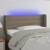 Image de vidaXL Tête de lit à LED Taupe 103x16x78/88 cm Tissu