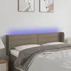 Image de vidaXL Tête de lit à LED Taupe 147x16x78/88 cm Tissu