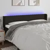 Image de vidaXL Tête de lit à LED Noir 163x16x78/88 cm Tissu
