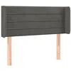 Image de vidaXL Tête de Lit à LED Meuble de Chambre à Coucher Accessoire de Lit Simple Tête de Cadre de Lit Intérieur Gris Foncé 103x16x78/88 cm Velours