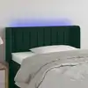 Image de vidaXL Tête de lit à LED Vert foncé 103x16x78/88 cm Velours