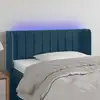 Image de vidaXL Tête de lit à LED Bleu foncé 103x16x78/88 cm Velours