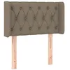Image de vidaXL Tête de Lit à LED Meuble de Chambre à Coucher Accessoire de Lit Simple Tête de Cadre de Lit Intérieur Taupe 83x16x78/88 cm Tissu