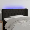 Image de vidaXL Tête de lit à LED Noir 93x16x78/88 cm Tissu